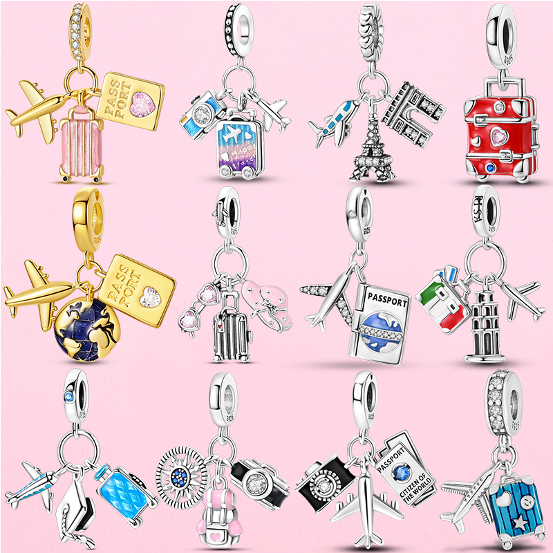 Travel Series Charms 925 Silve - Jewelry Making Paris 评论和价格