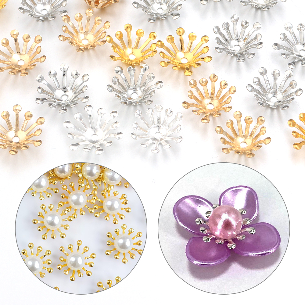 100Pcs Diameter 13MM Gold Colo - Jewelry Making Materials Wholesale 评论和价格