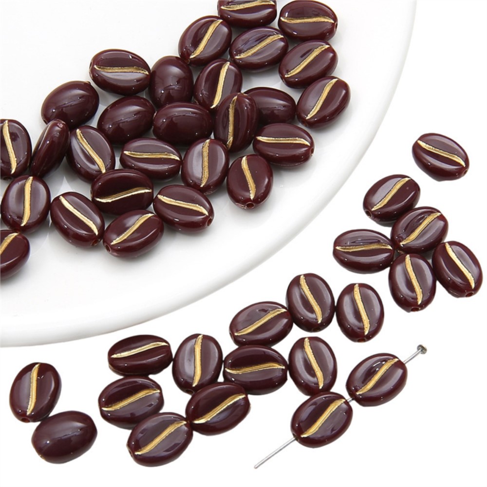 30Pcs/Lot 11x8mm Acrylic Coffe - Jewelry Making Materials Wholesale 评论和价格