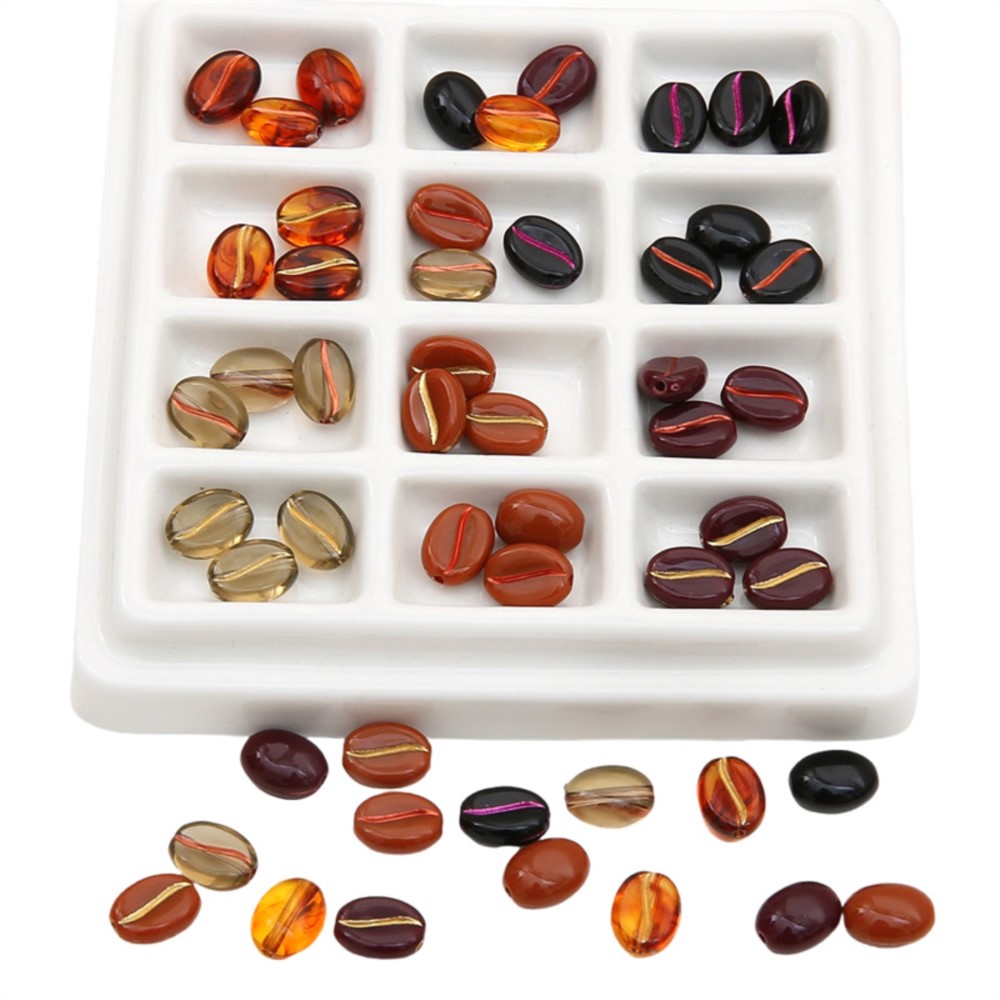 30Pcs/Lot 11x8mm Acrylic Coffe - Jewelry Making Materials Wholesale 评论和价格