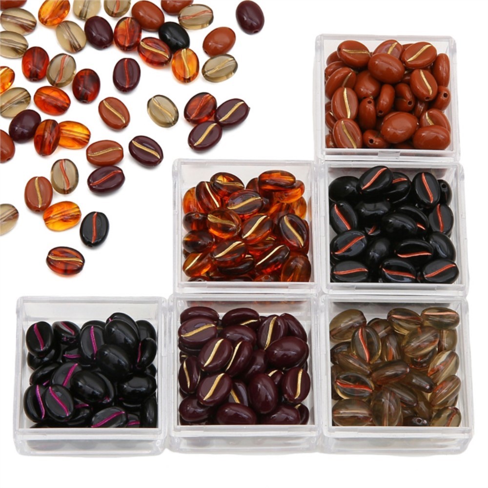 30Pcs/Lot 11x8mm Acrylic Coffe - Jewelry Making Materials Wholesale 评论和价格