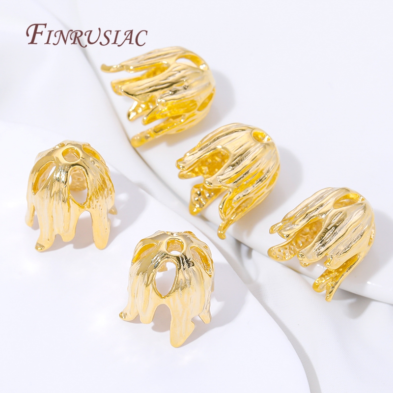 18K Gold Plated Tassel End Cap - Jewelry Making Materials Wholesale 评论和价格