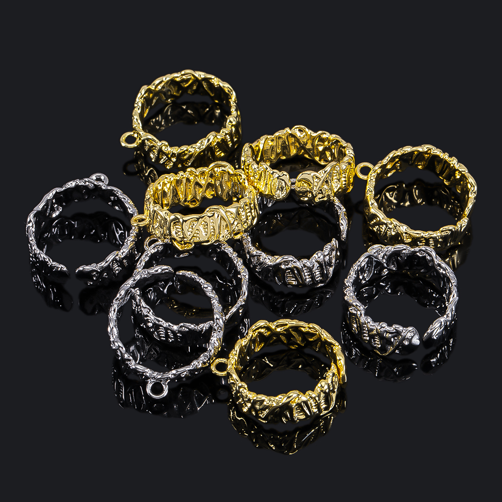 2Pcs Gold Plated Irregular Ope - Jewelry Making Materials Wholesale 评论和价格