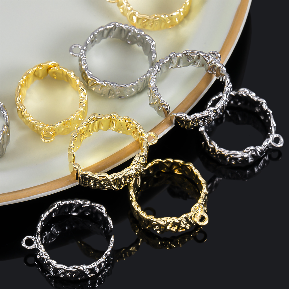 2Pcs Gold Plated Irregular Ope - Jewelry Making Materials Wholesale 评论和价格