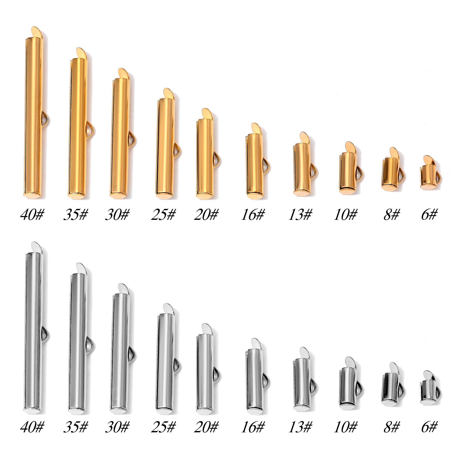 8pcs Stainless Steel Gold Plat - Crimp Bead Tube 评论和价格