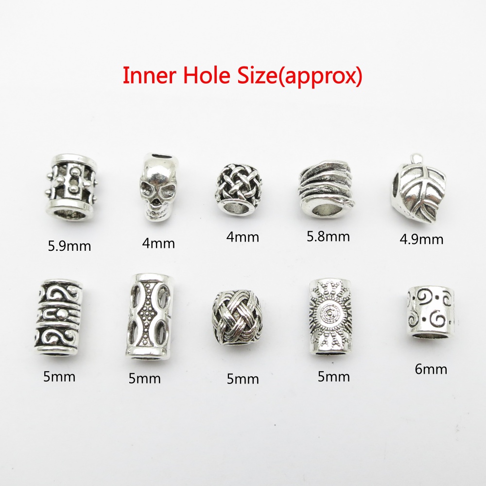 10Pcs/Pack Skull/Leaf DIY bead - Crimp Bead Tube 评论和价格