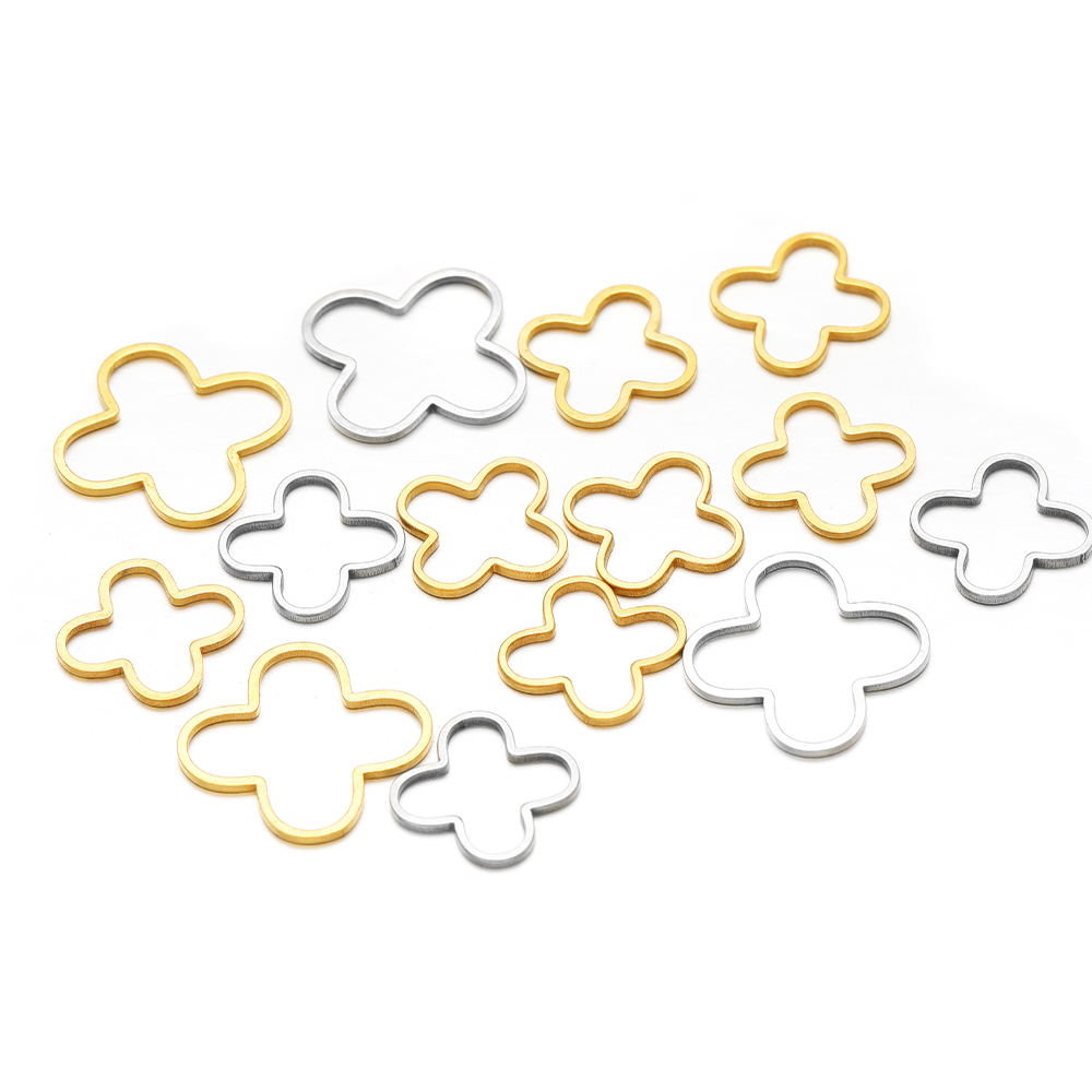 20/50pcs Four Leaf Flowers Cha - Jewelry Making Materials Wholesale 评论和价格