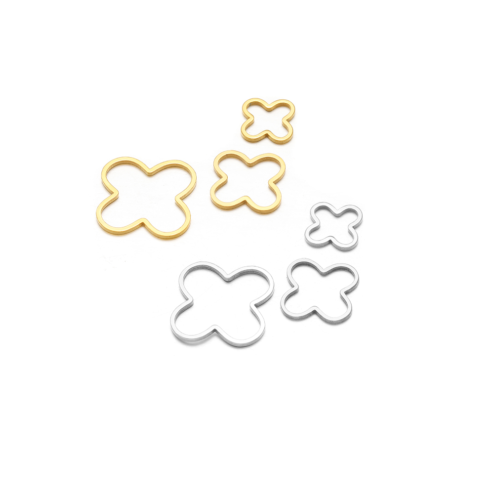20/50pcs Four Leaf Flowers Cha - Jewelry Making Materials Wholesale 评论和价格