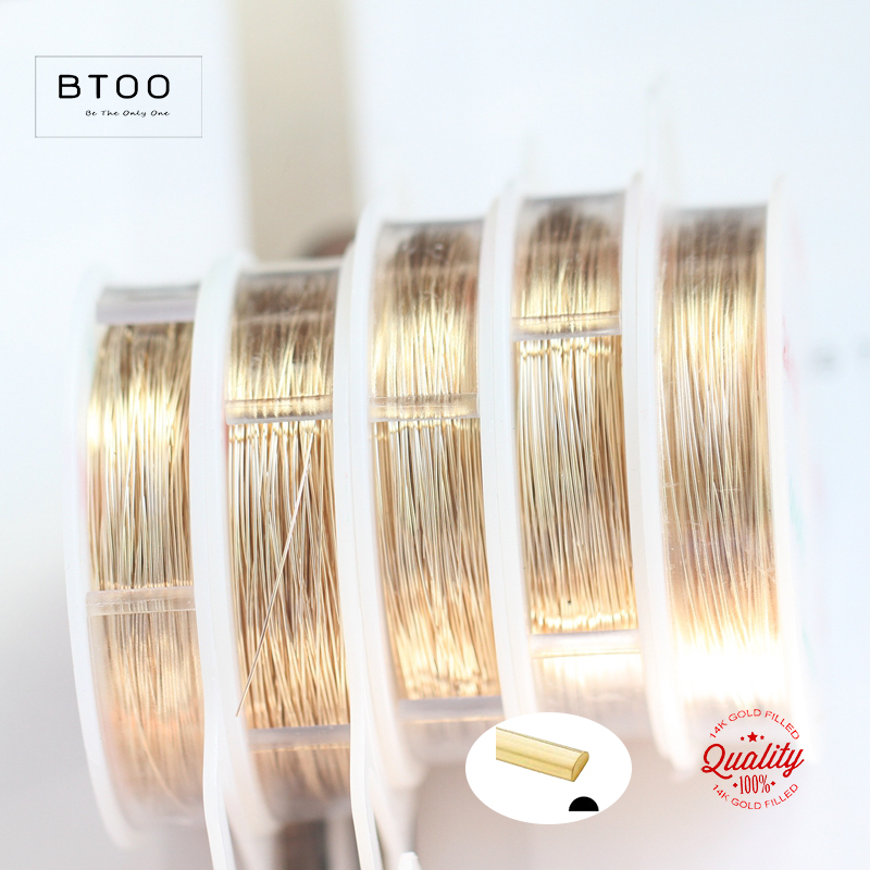 14K Gold Filled Half Round Wir - Jewelry Making Gold Wire 评论和价格