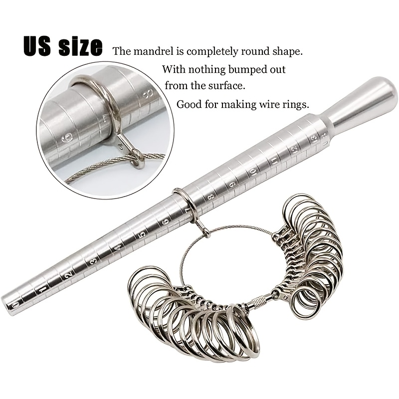 3pcs Stainless Steel Ring Size - Jewelry Making For Beginners 评论和价格