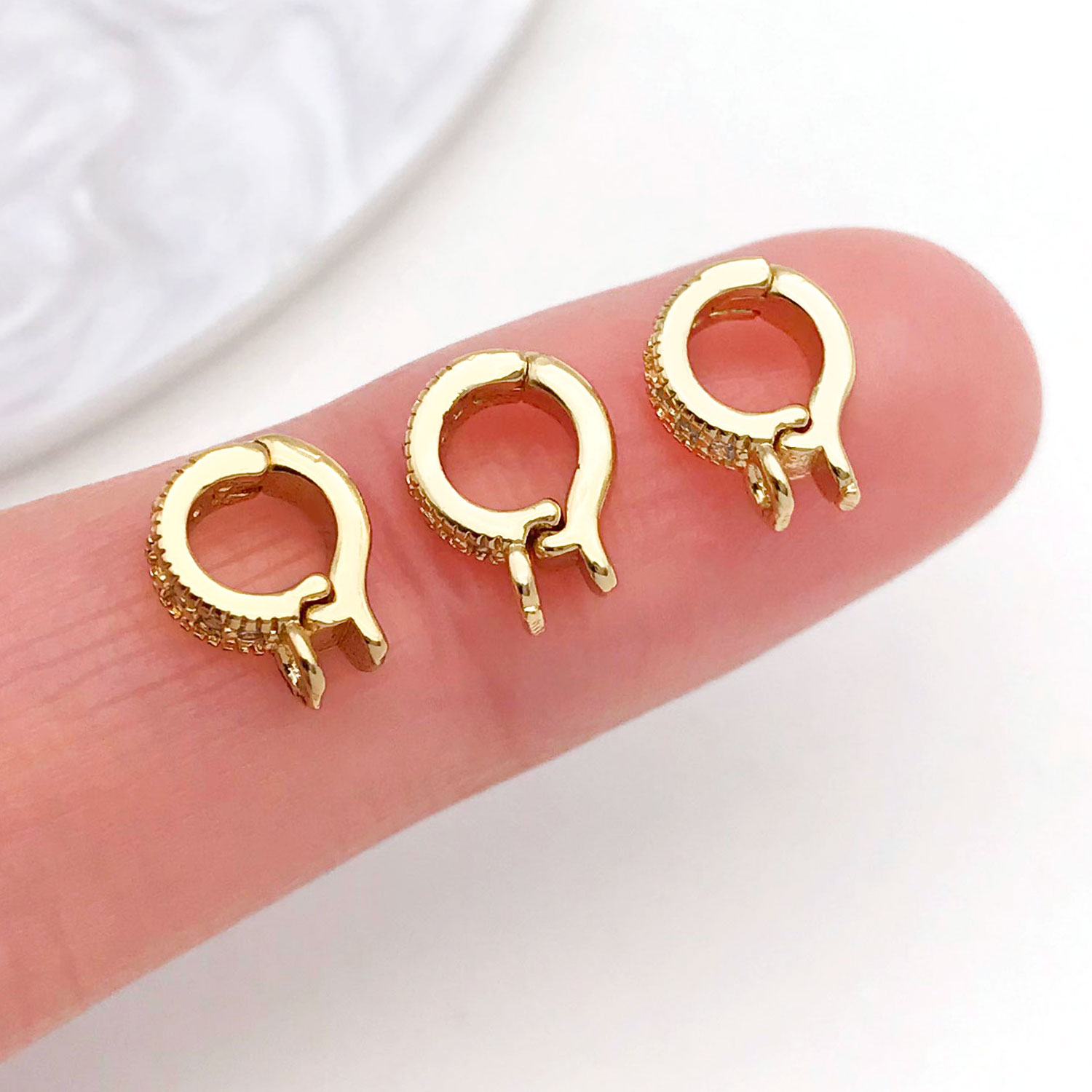 5pcs 18K Real Gold Plated Bras - Jewelry Making Gold 评论和价格