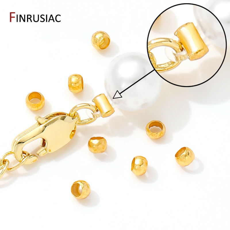 18K Gold Plated Brass Round/Tu - Crimp Bead Tube 评论和价格