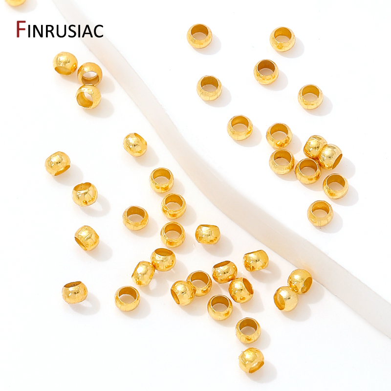 18K Gold Plated Brass Round/Tu - Crimp Bead Tube 评论和价格