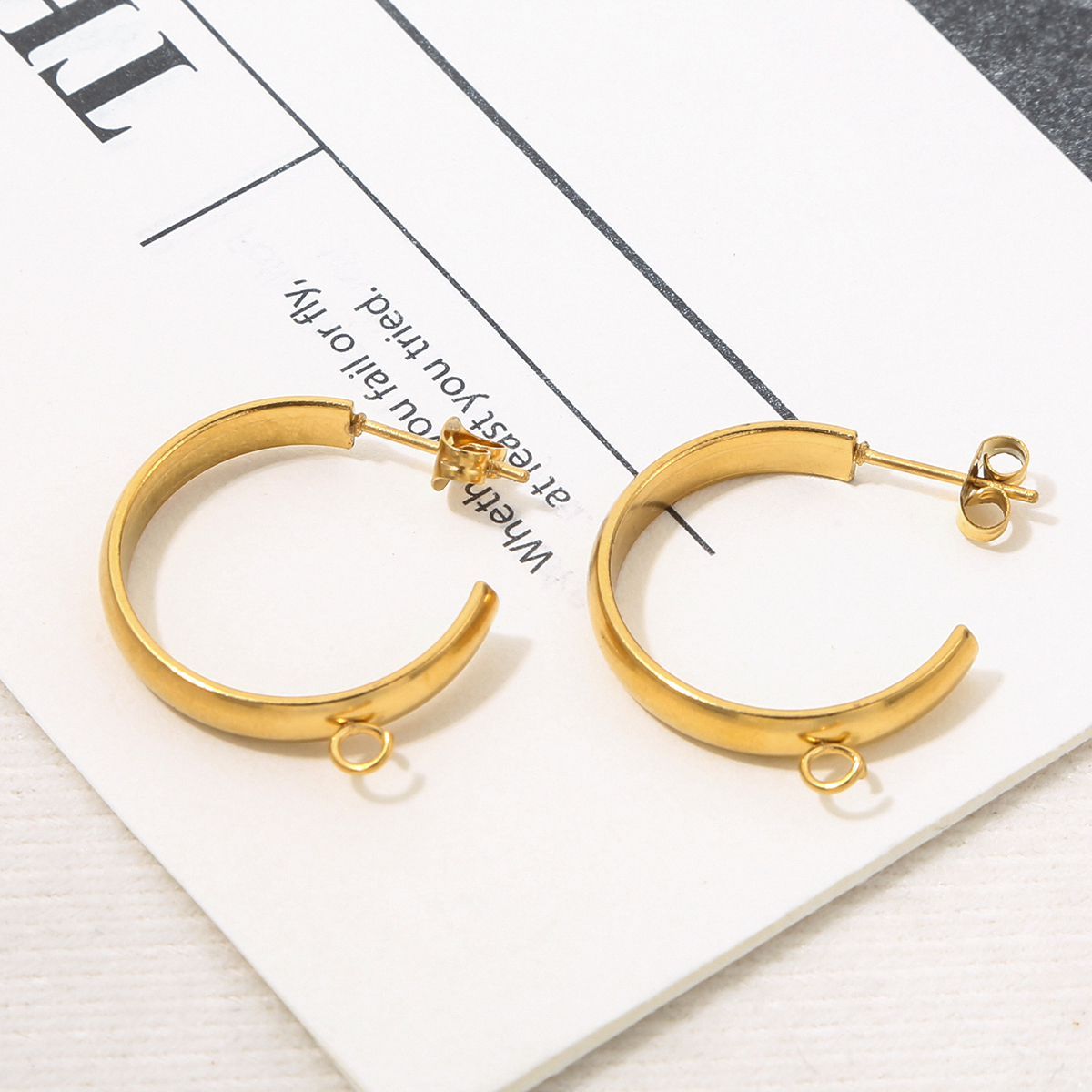 10pcs Stainless Steel Hooks C  - Jewelry Making Materials Wholesale 评论和价格