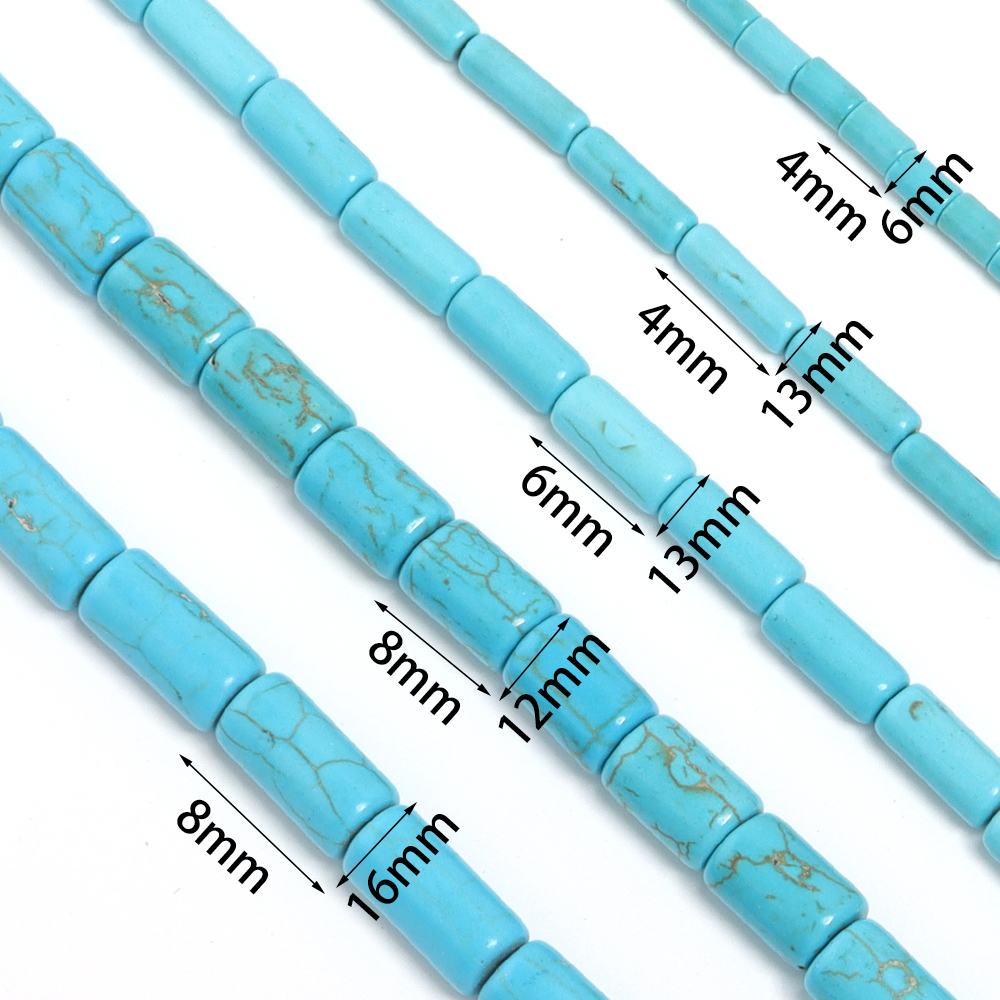 1 Strand Natural Blue White Tu - Crimp Bead Tube 评论和价格