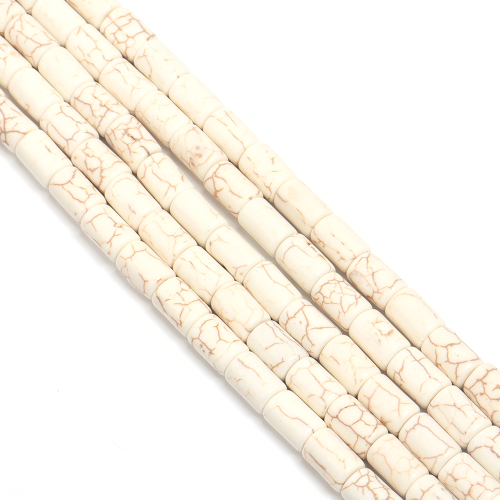1 Strand Natural Blue White Tu - Crimp Bead Tube 评论和价格