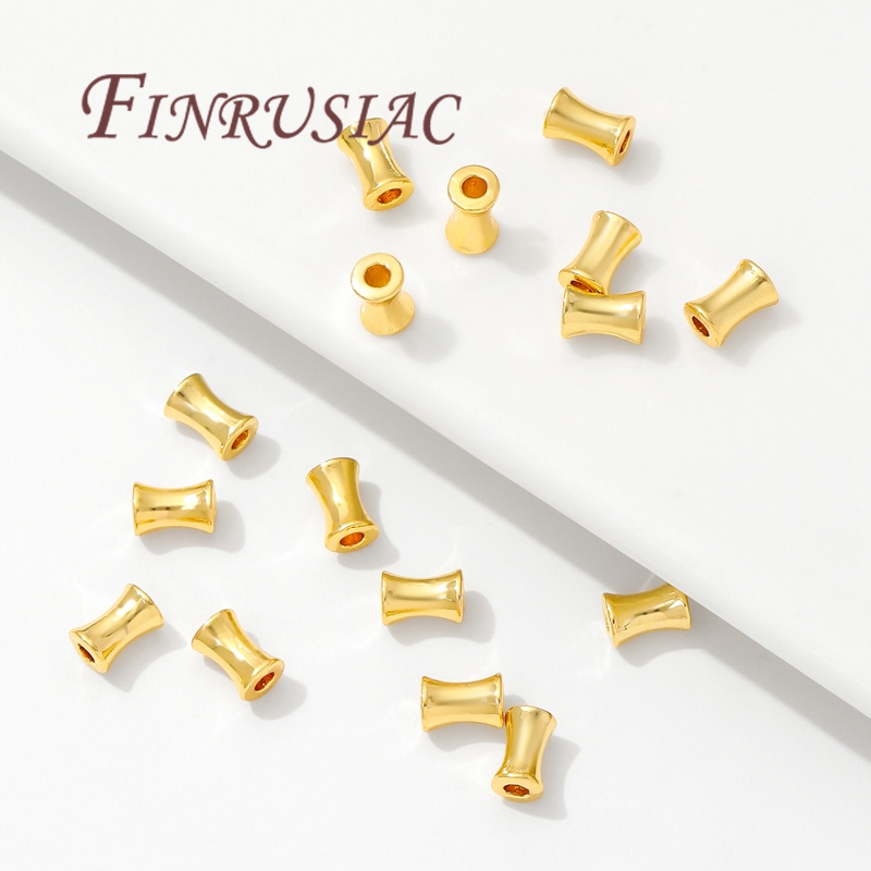 18K Gold Plated Brass Tube Bea - Crimp Bead Tube 评论和价格
