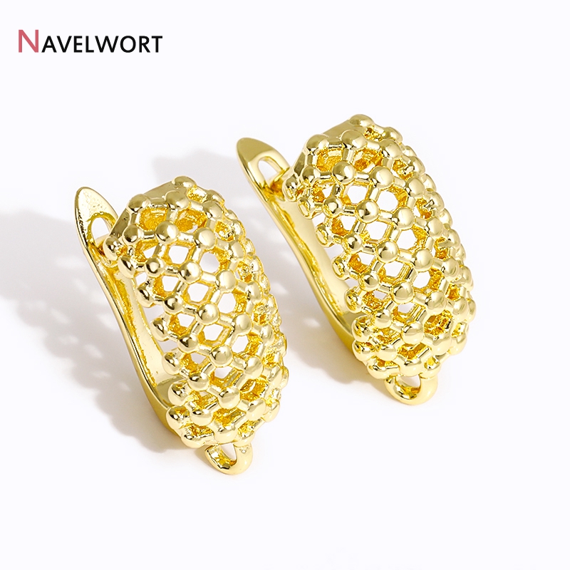 18K Gold Plated Brass  Hollow  - Jewelry Making Supplies 评论和价格