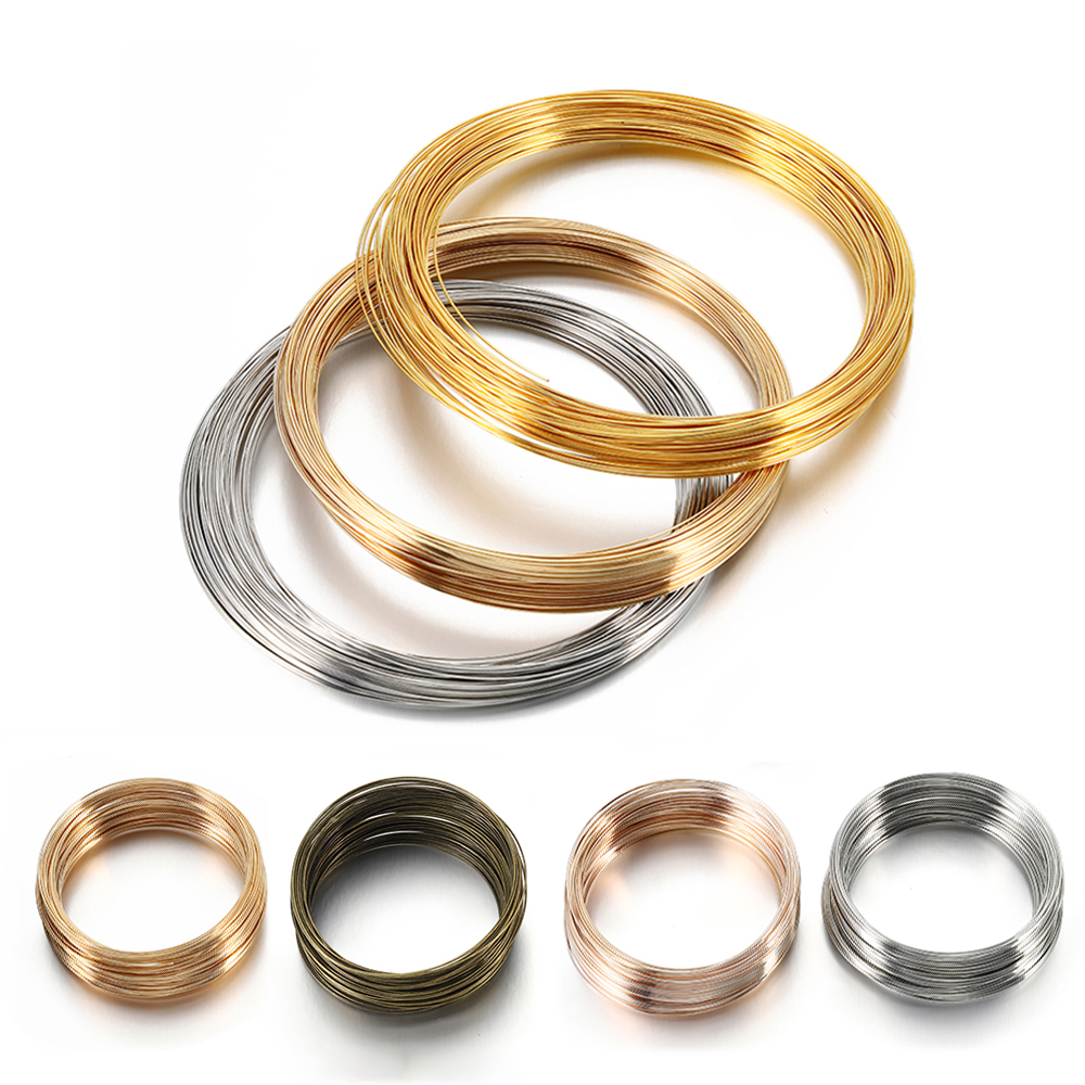 100 Loops Gold Steel Color Mem - Jewelry Making Gold Wire 评论和价格